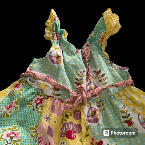 Jelly The Pug Spring Easter Girls Twirl Dress Size 5 Adorable - Picture 6 of 10